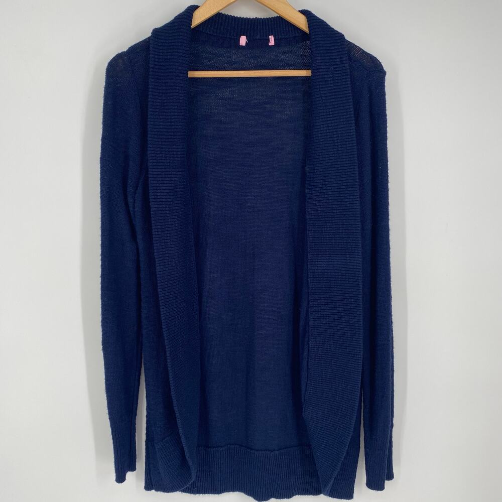 Lilly Pulitzer Amalie Cardigan Women’s Small Navy Coastal Resortwear Preppy‎
